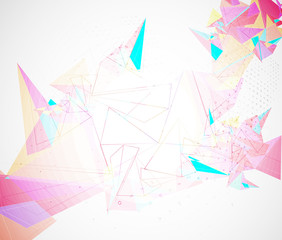 abstract structure circuit computer triangle technology business