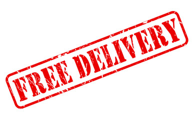 Free delivery red stamp text