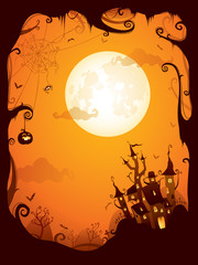 Fototapeta premium Halloween border for design