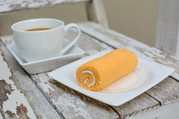 Sweet and cup of coffee