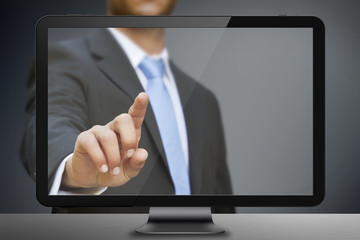 Businessman tablet concept