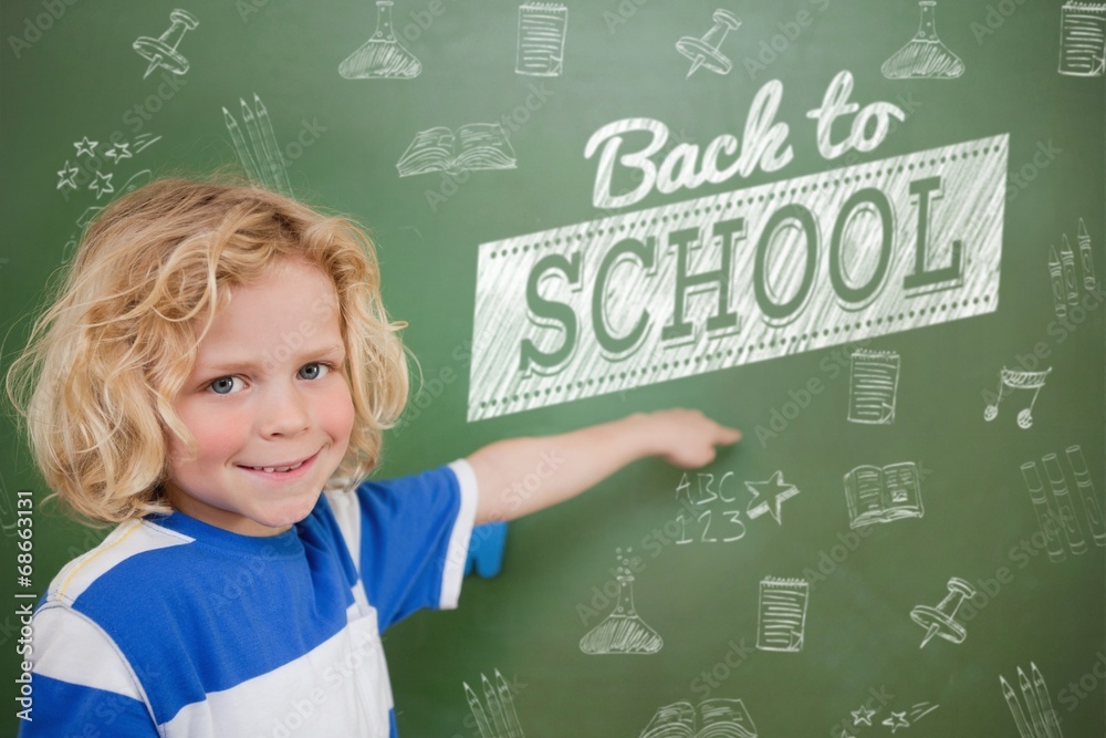 Poster composite image of back to school message