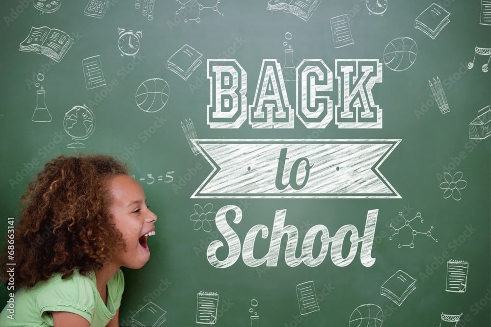 Poster composite image of back to school message