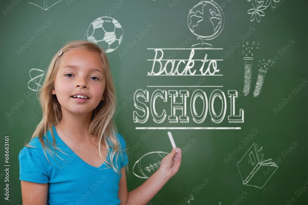 Poster composite image of back to school message