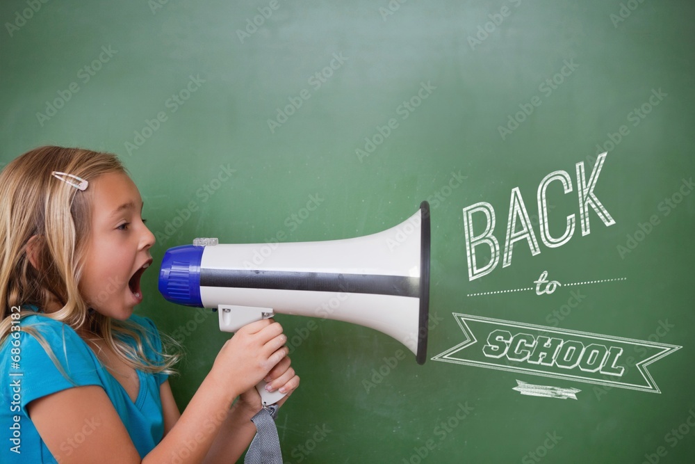 Poster composite image of back to school message