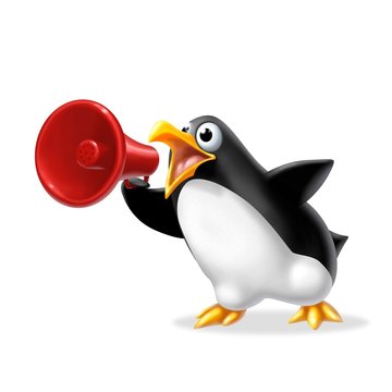 pinguino megafono