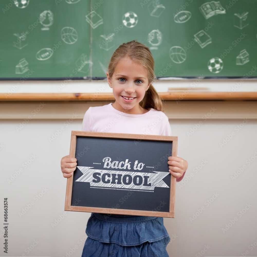 Poster composite image of back to school message