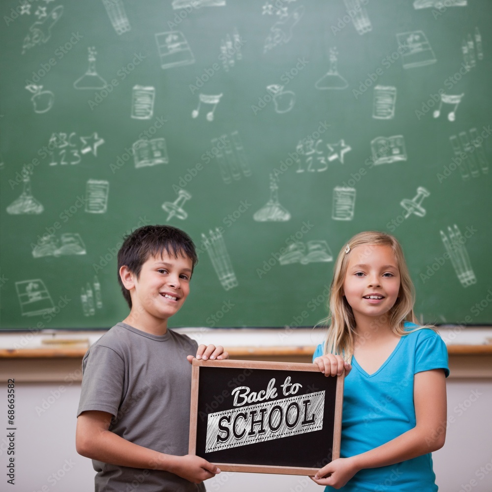 Poster composite image of back to school message