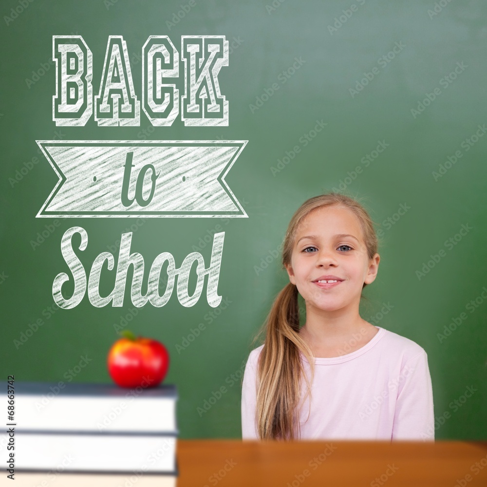 Poster composite image of back to school message