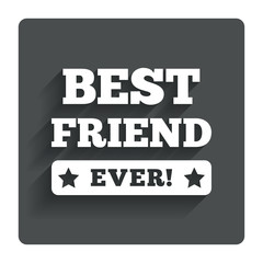 Best friend ever sign icon. Award symbol.