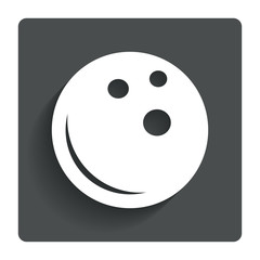 Bowling ball sign icon. Bowl symbol.