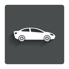 Car sign icon. Sedan saloon symbol.