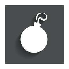 Christmas ball sign icon. Holidays button.