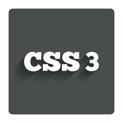 CSS3 sign icon. Cascading Style Sheets symbol.