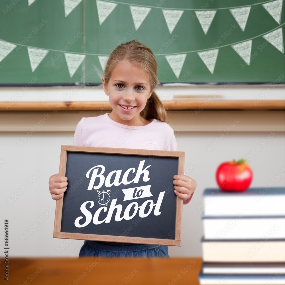Poster composite image of back to school message