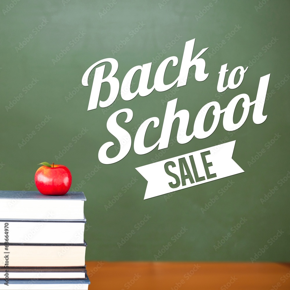 Poster composite image of back to school sale message