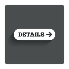 Details with arrow sign icon. More symbol.