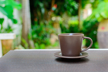 Close up cup of coffee