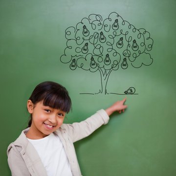 Composite image of idea tree