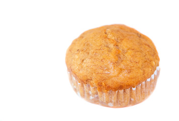 The Isolated banana cup cake