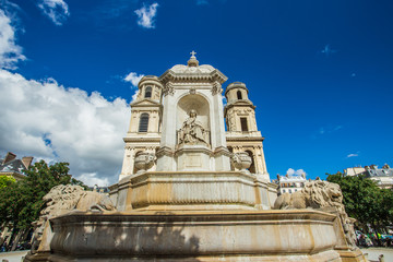Fototapeta premium Church of Saint Sulpice in Paris, France
