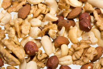 background of mixed nuts
