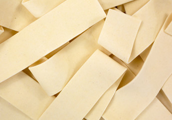 Close view of old fashioned egg noodles