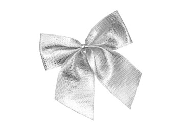 Silver decorative bow