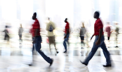 Obraz premium group of people in the lobby business center