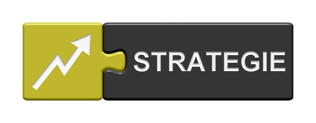 Fototapeta premium Puzzle-Button gelb grau: Strategie