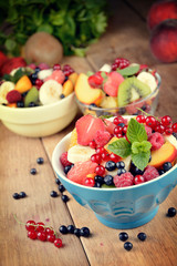 Fresh tasty fruit salad