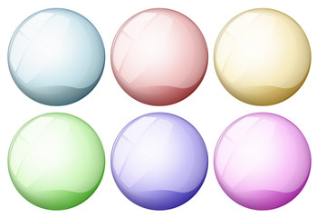 Coloured icon balls