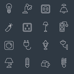 Electric accessories icons