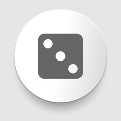 Vector illustration of one dices - side with 3