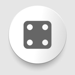 Vector illustration of one dices - side with 4