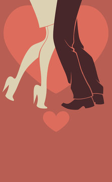 man and woman, romantic greeting card