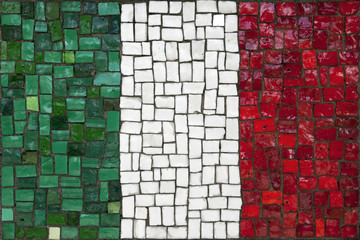 Mosaic flag of Italy