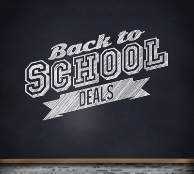 Composite image of back to school deals message - Powered by Adobe