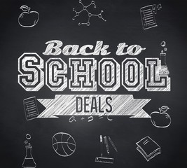 Composite image of back to school deals message