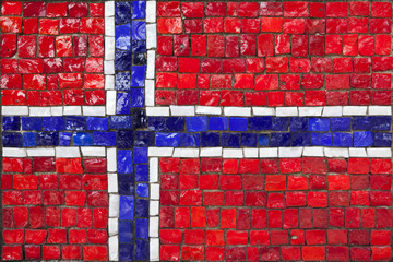 Mosaic flag of Norway