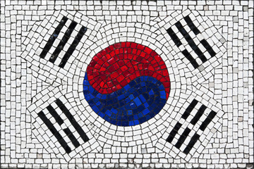 Mosaic flag of South Korea