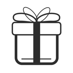Vector Black Gift Icon