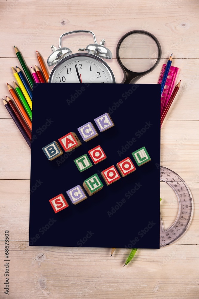 Poster composite image of back to school message