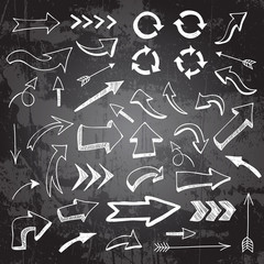 Hand drawn vector arrows