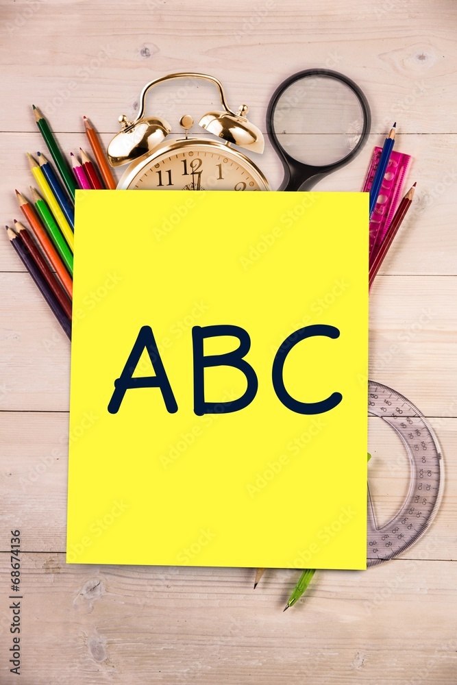 Poster Composite image of abc letters