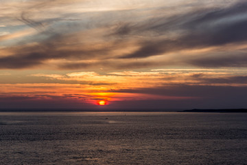 Couché de soleil sur le bassin d'Arcachon 