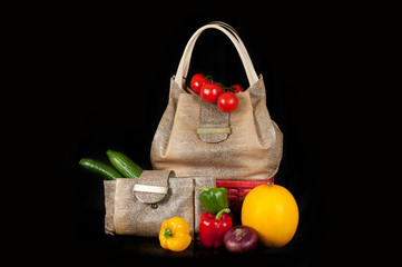 bag with vegetables