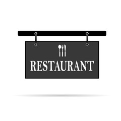 restaurant sign vector illustration