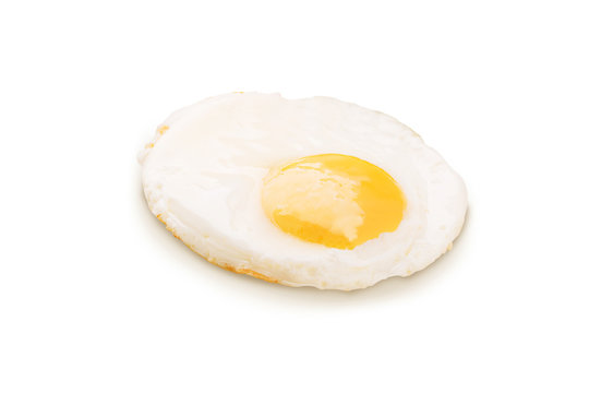 Fried Eggs Isolated On White Background