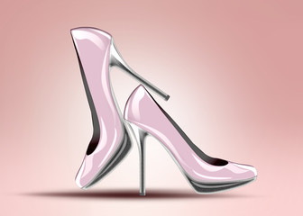 Elegant high heel shoes